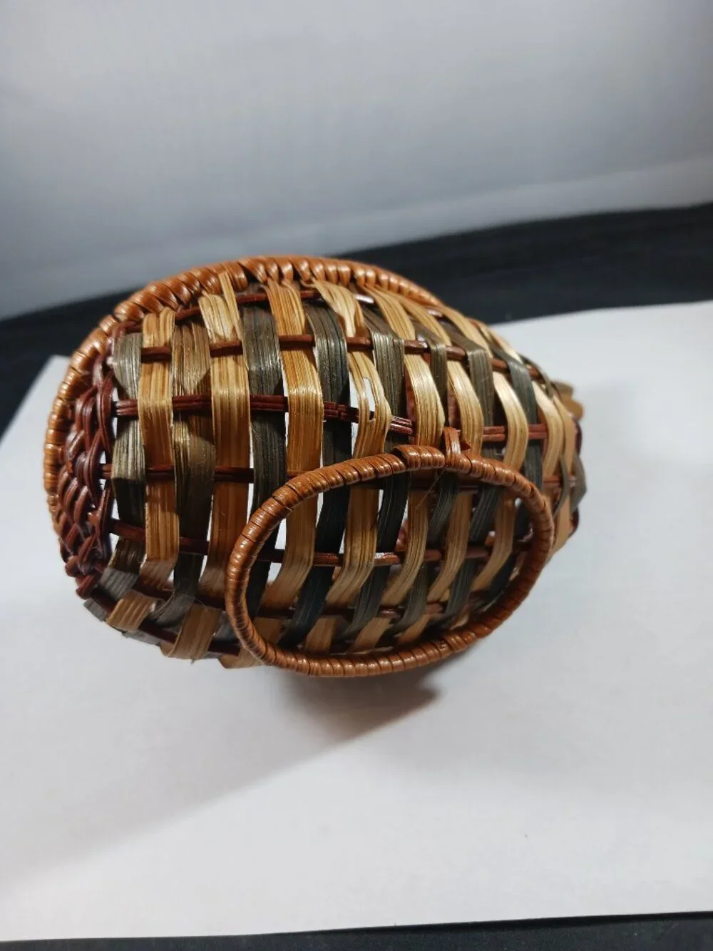Mini Vintage Little Duck Wicker Ring Storage